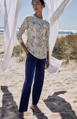 Pure Jill Long-Sleeve Shirttail Tee