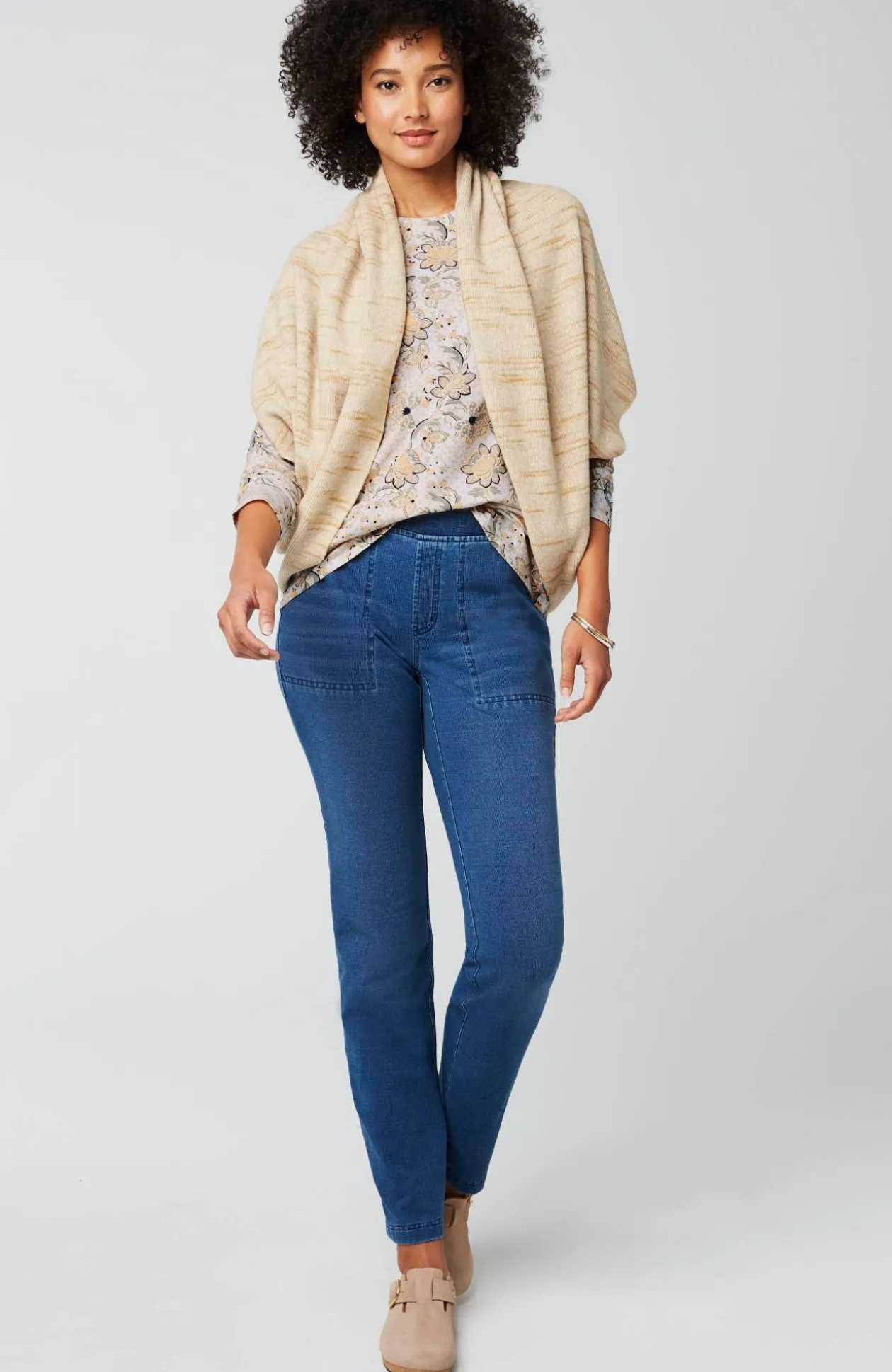 Pure Jill Long-Sleeve Shirttail Tee