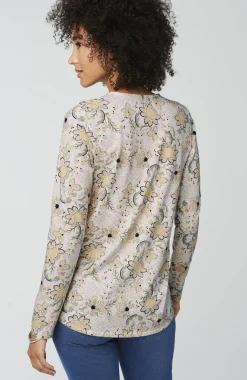 Pure Jill Long-Sleeve Shirttail Tee