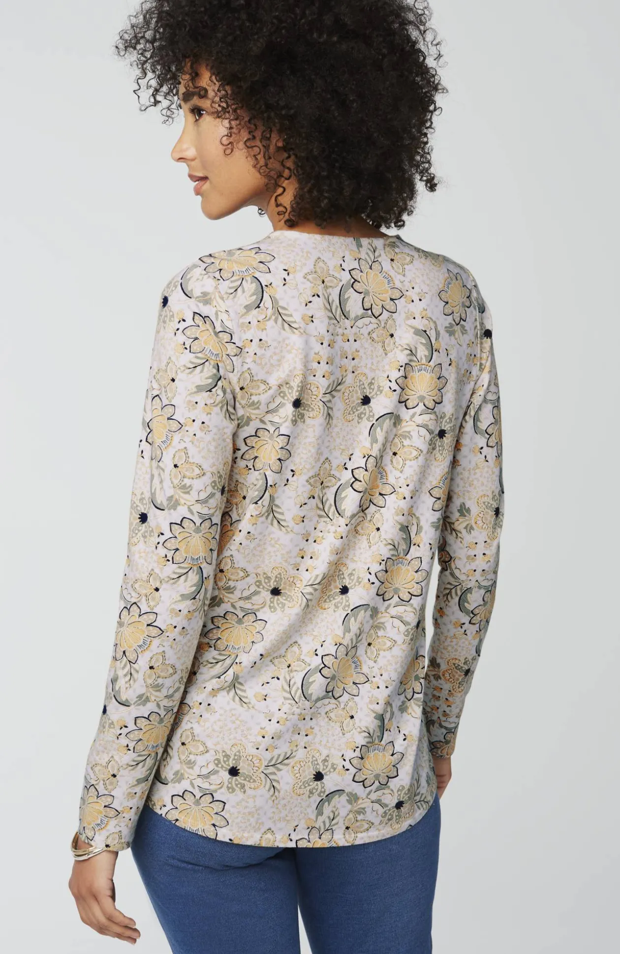 Pure Jill Long-Sleeve Shirttail Tee