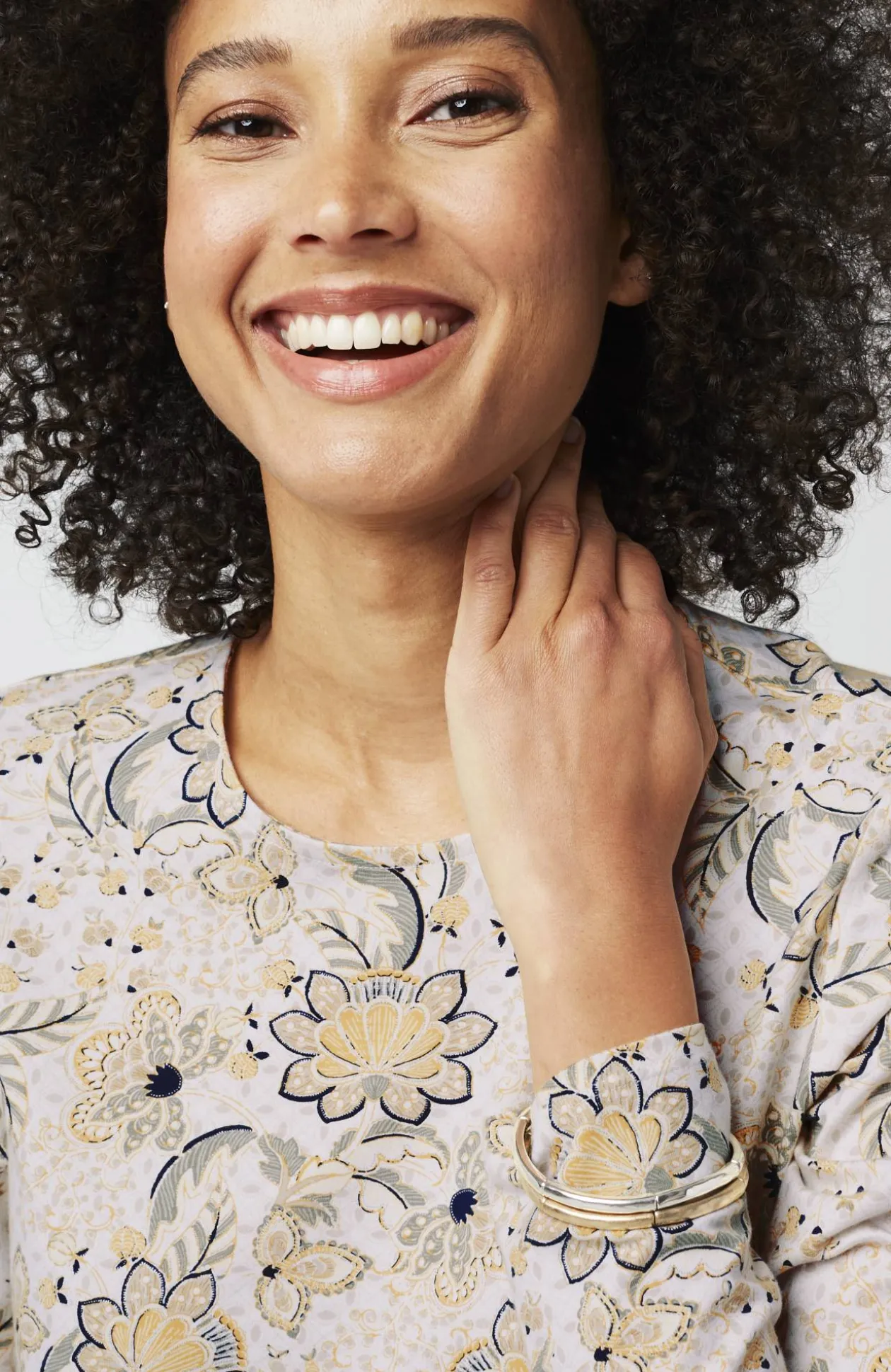 Pure Jill Long-Sleeve Shirttail Tee