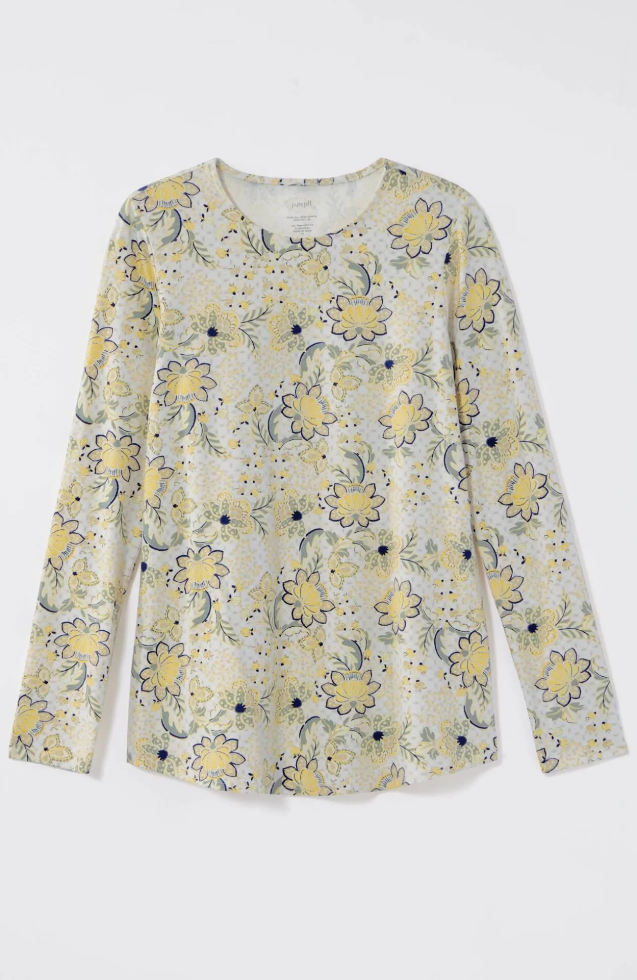 Pure Jill Long-Sleeve Shirttail Tee