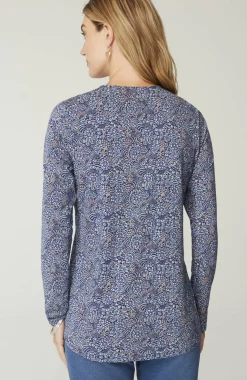 Pure Jill Long-Sleeve Shirttail Tee