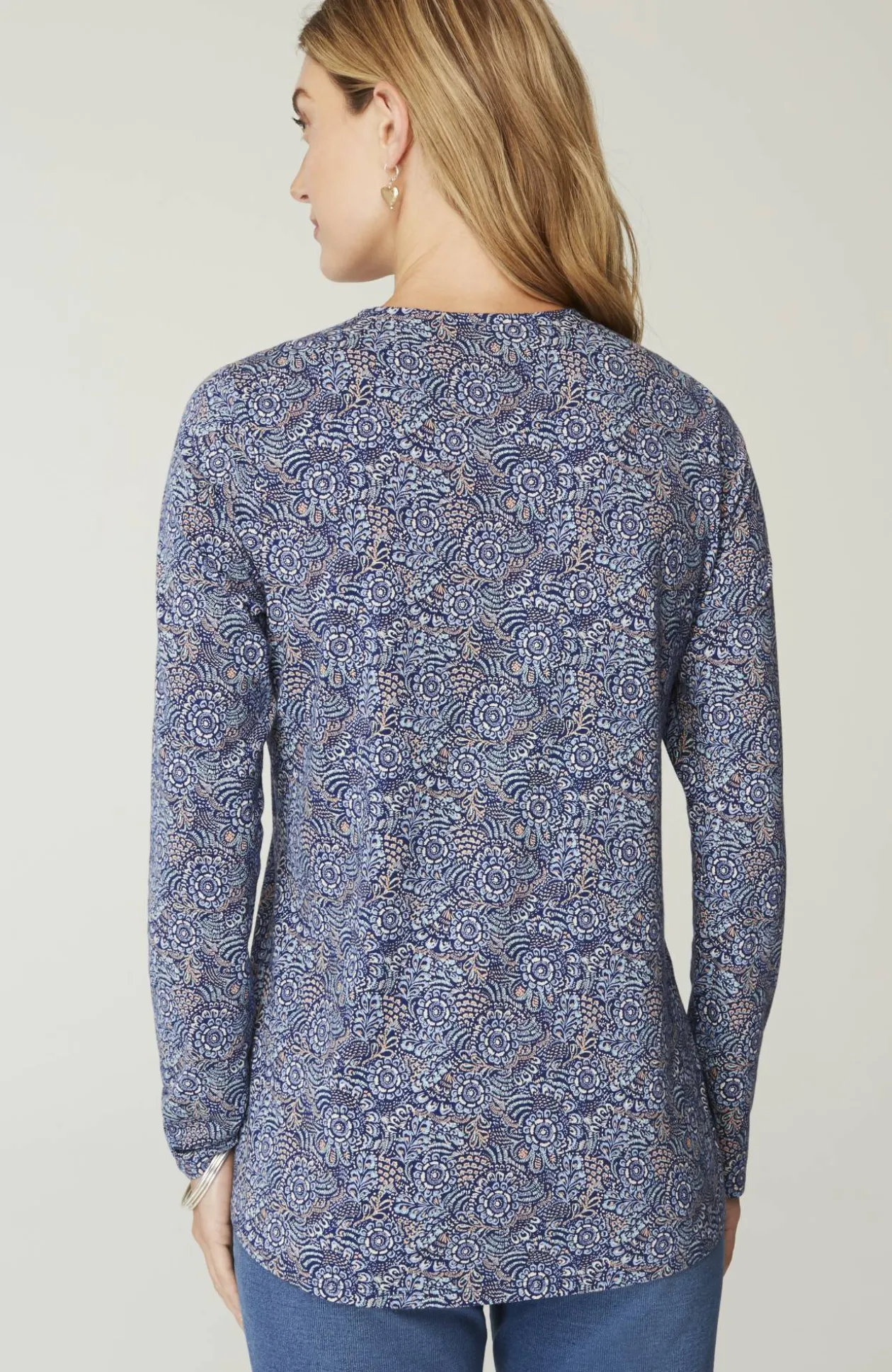 Pure Jill Long-Sleeve Shirttail Tee
