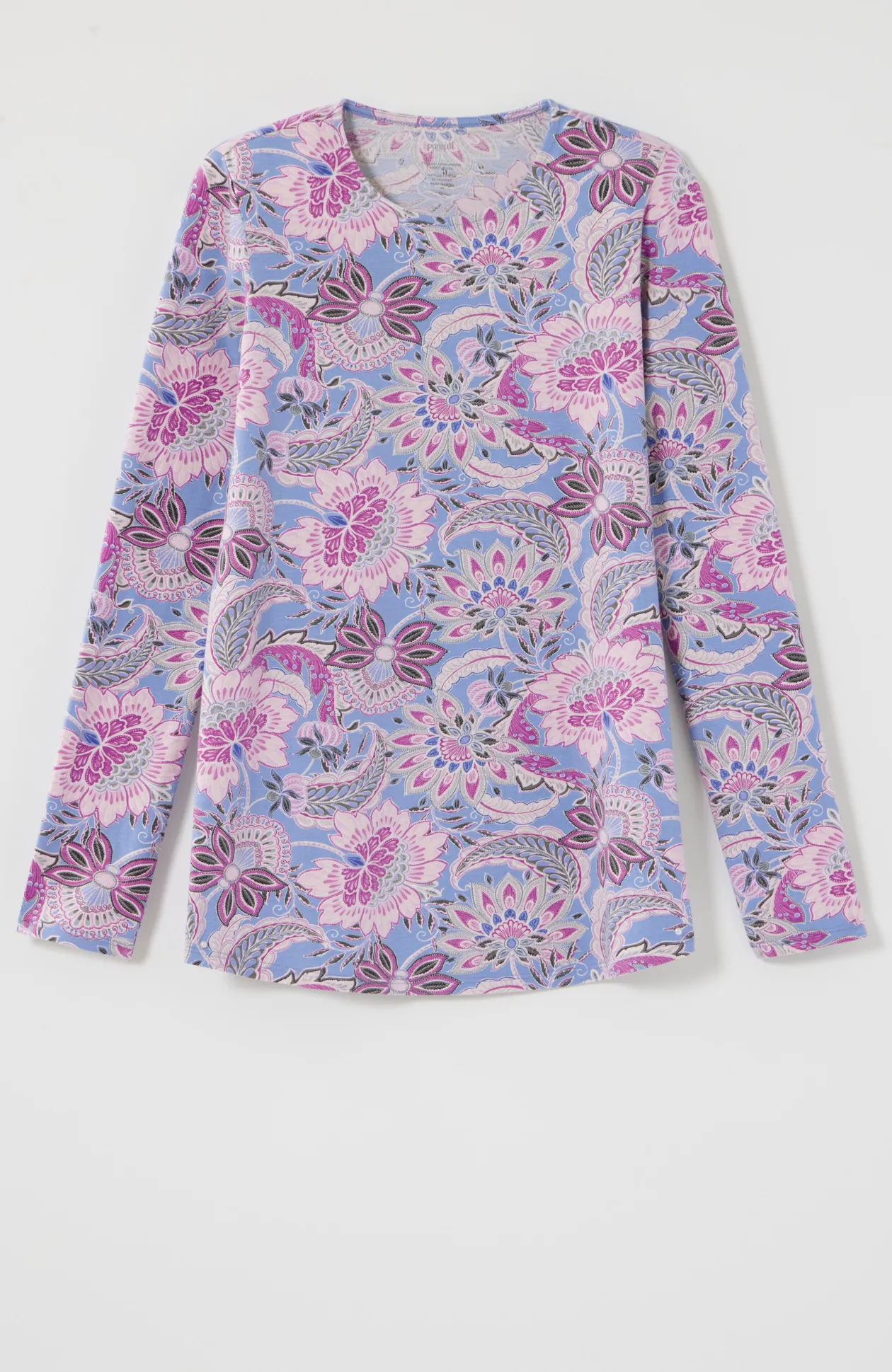 Pure Jill Long-Sleeve Shirttail Tee
