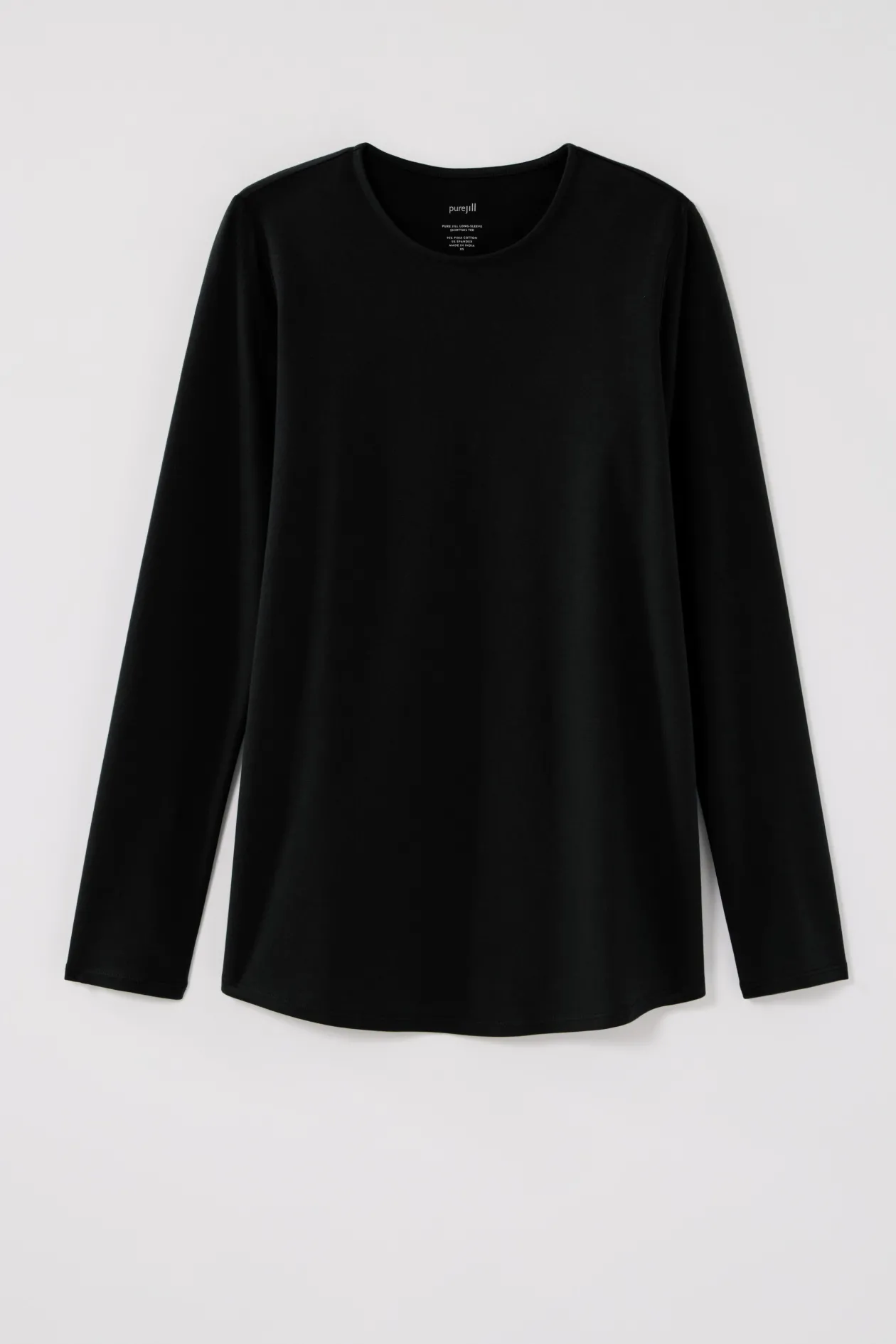 Pure Jill Long-Sleeve Shirttail Tee