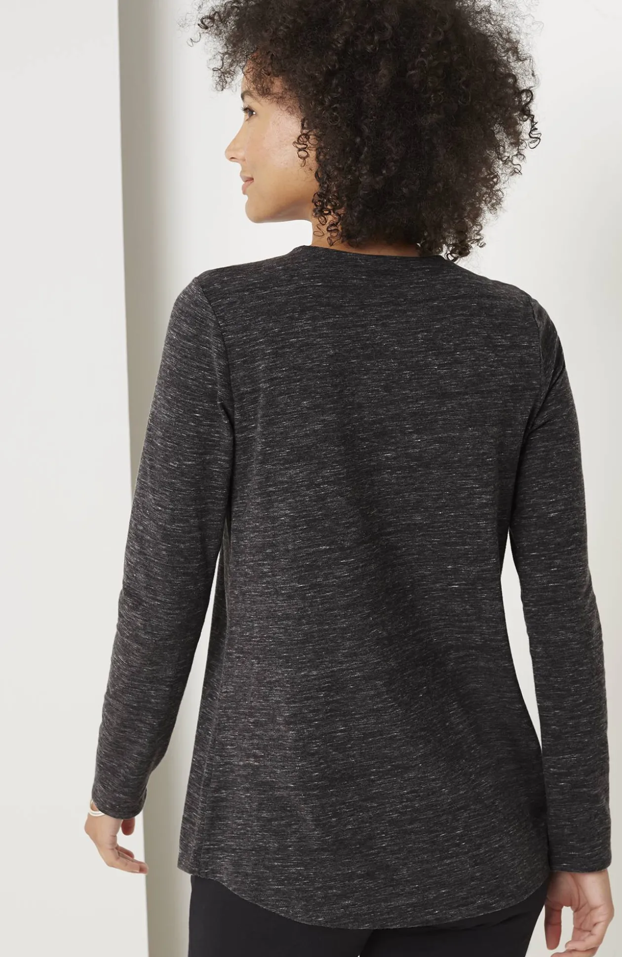 Pure Jill Long-Sleeve Shirttail Tee