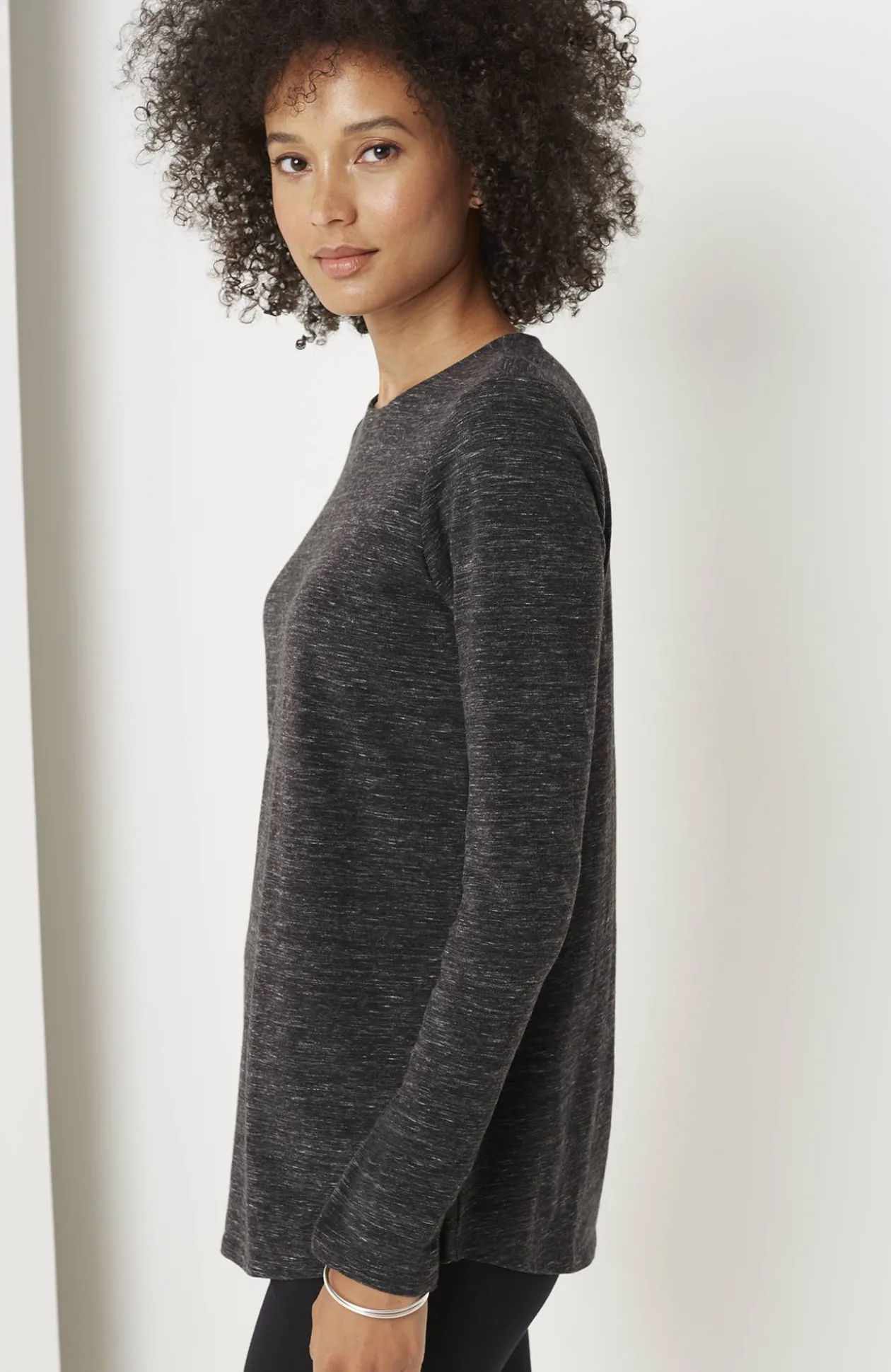 Pure Jill Long-Sleeve Shirttail Tee