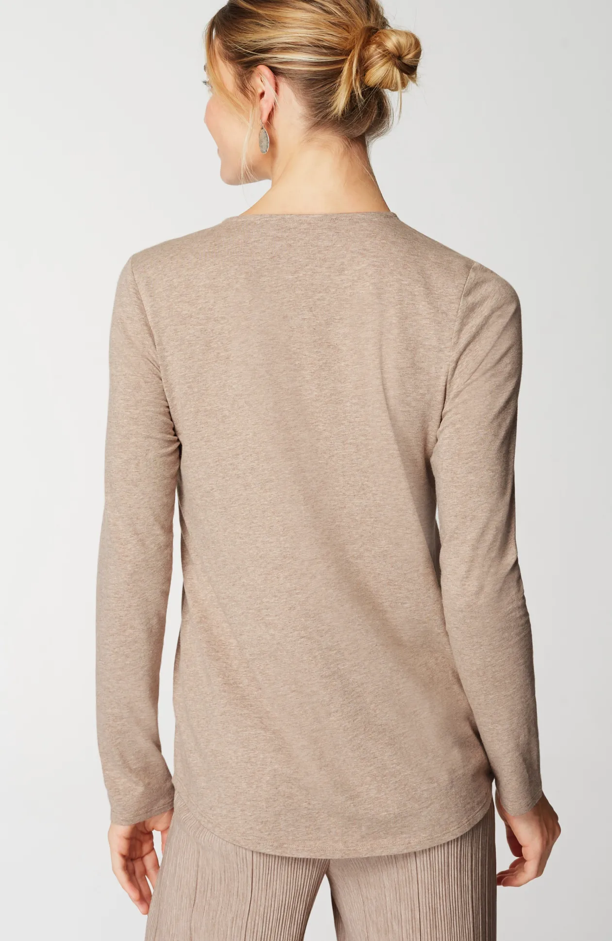 Pure Jill Long-Sleeve Shirttail Tee