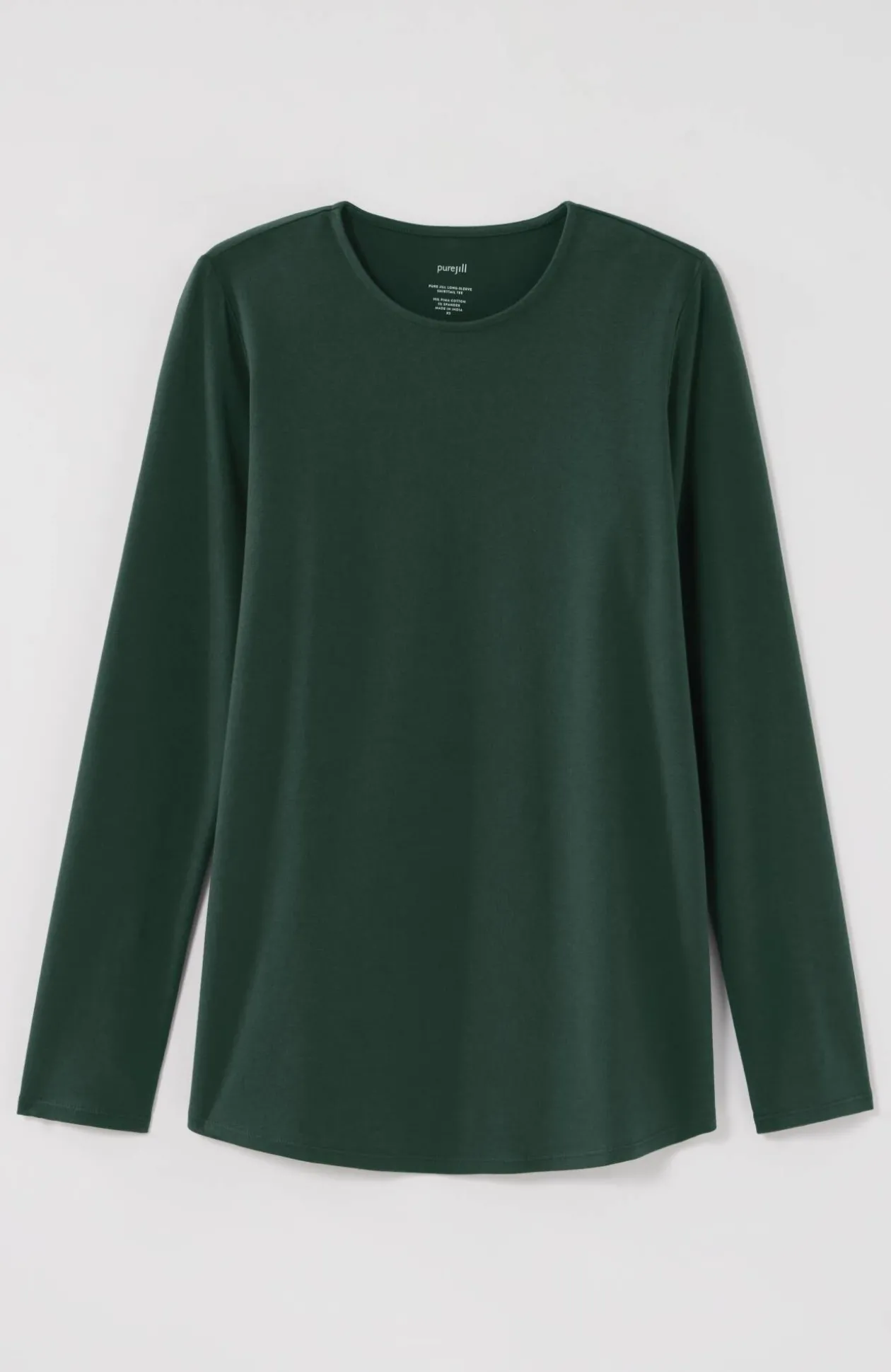 Pure Jill Long-Sleeve Shirttail Tee