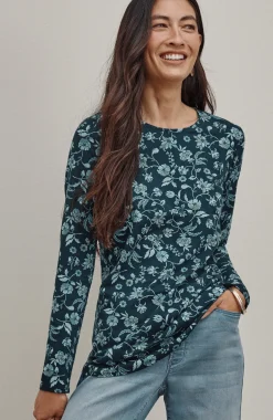 Pure Jill Long-Sleeve Shirttail Tee