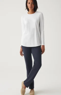 Pure Jill Long-Sleeve Shirttail Tee