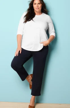 Pure Jill Long-Sleeve Shirttail Tee