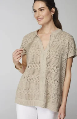 Pure Jill Open-Textured Sweater