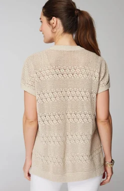 Pure Jill Open-Textured Sweater