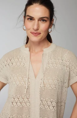 Pure Jill Open-Textured Sweater