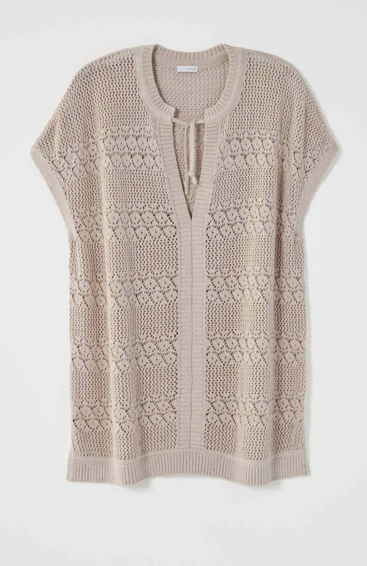 Pure Jill Open-Textured Sweater