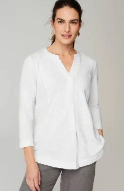 Pure Jill Organically Grown Cotton Buttoned Top