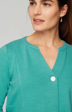 Pure Jill Organically Grown Cotton Buttoned Top