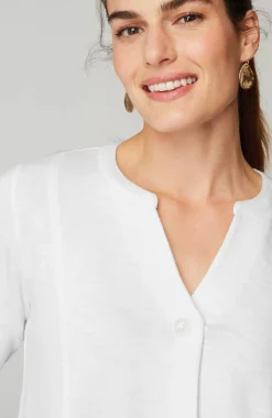 Pure Jill Organically Grown Cotton Buttoned Top