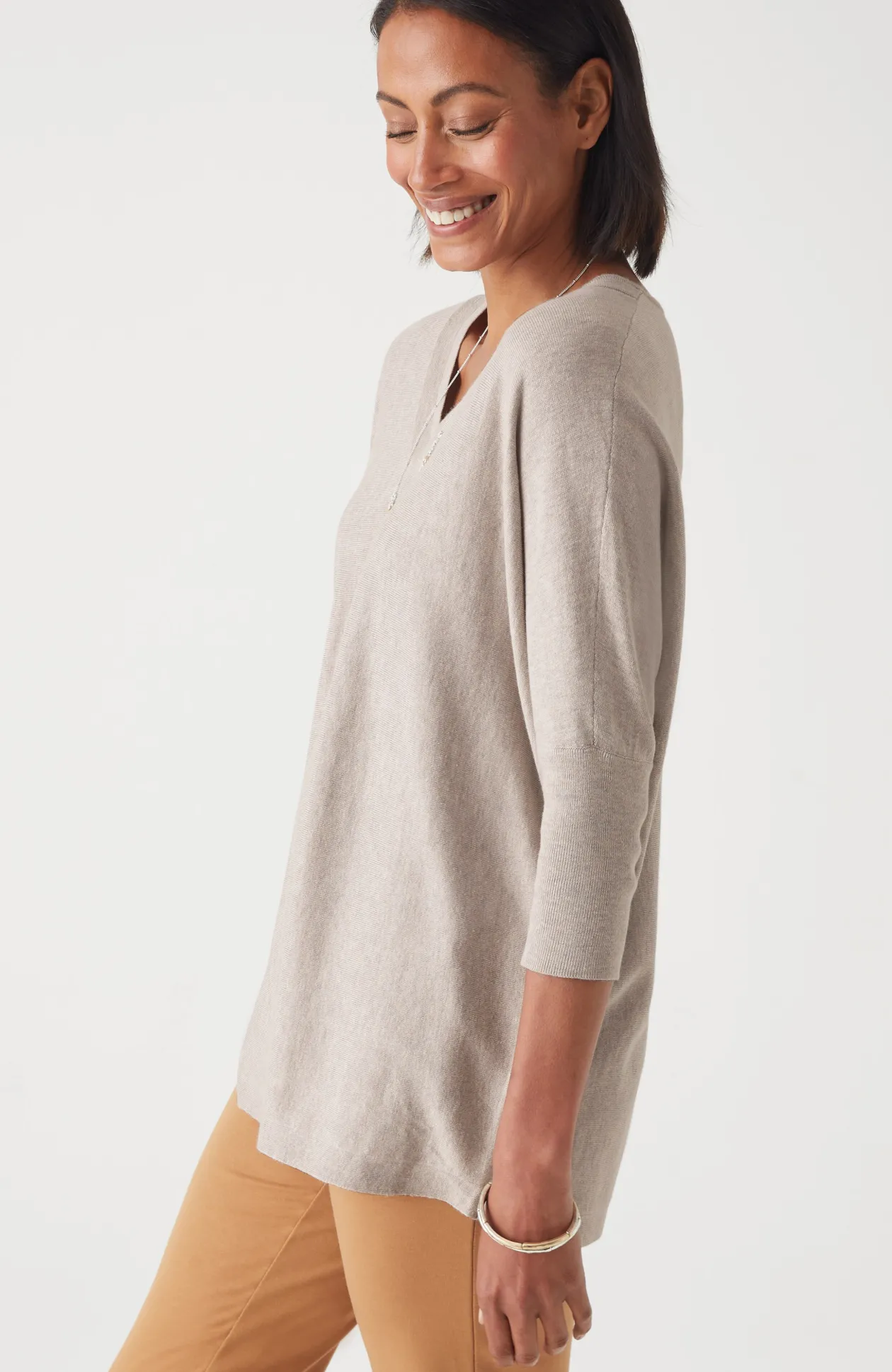 Pure Jill Oversized V-Neck Sweater