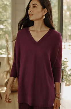 Pure Jill Oversized V-Neck Sweater