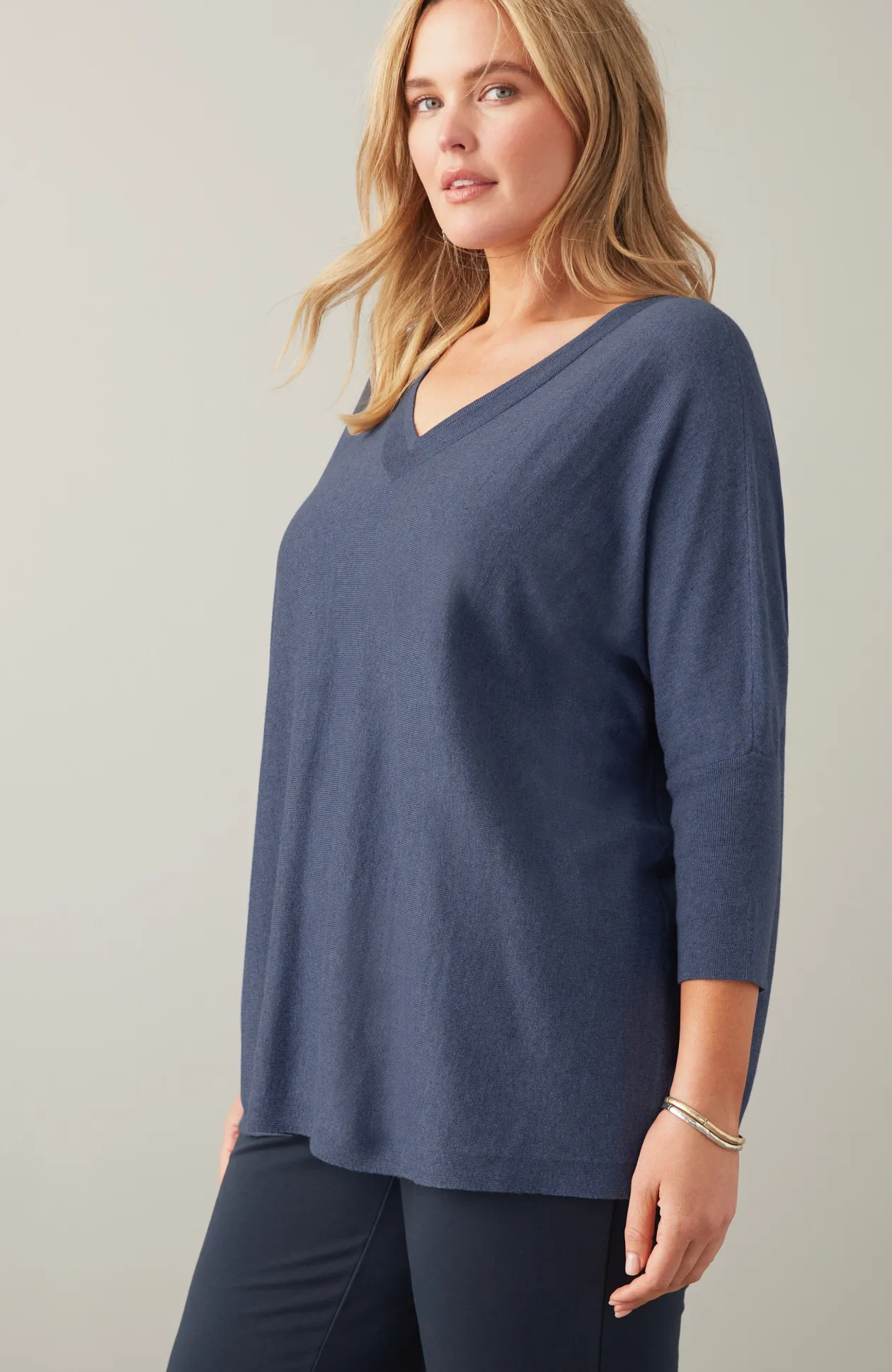 Pure Jill Oversized V-Neck Sweater