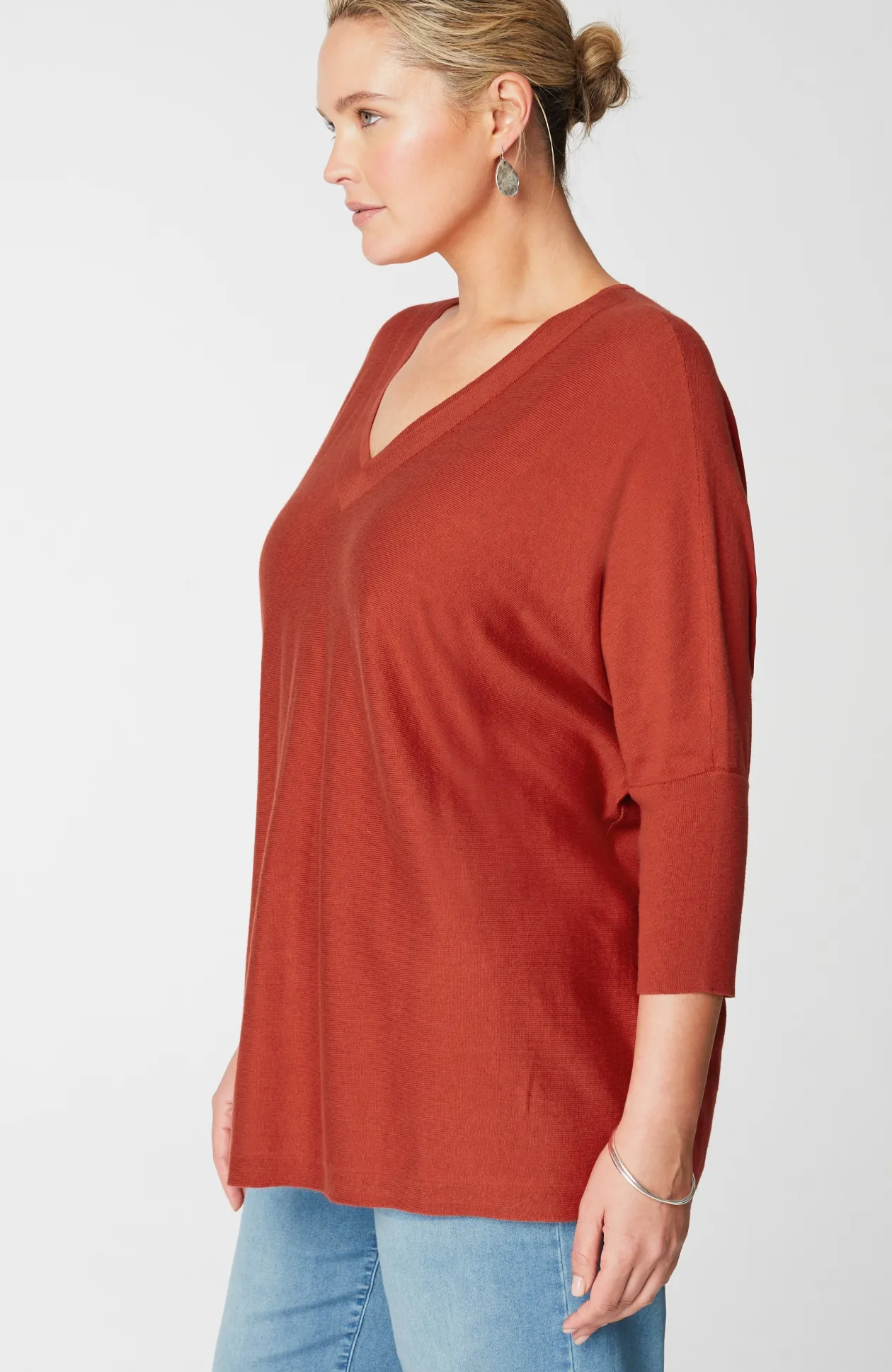 Pure Jill Oversized V-Neck Sweater