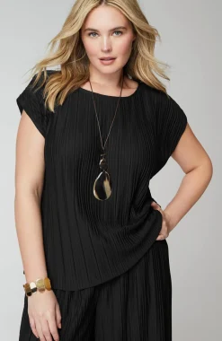 Pure Jill Pleated Dolman-Sleeve Top