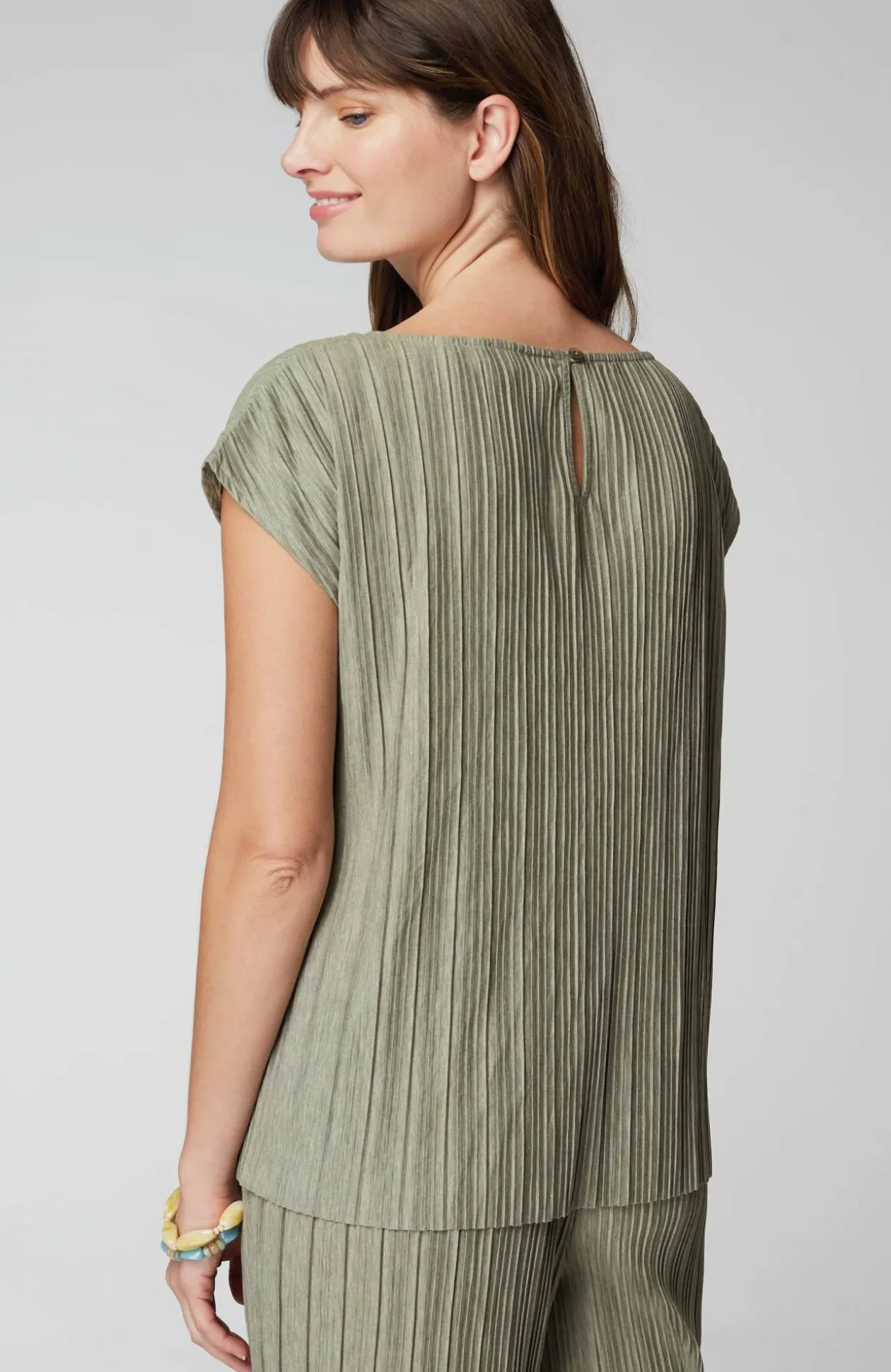 Pure Jill Pleated Dolman-Sleeve Top