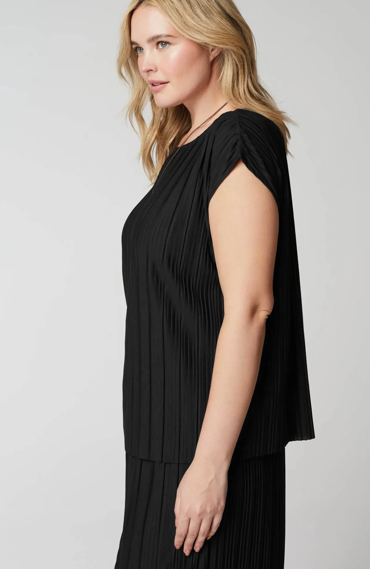 Pure Jill Pleated Dolman-Sleeve Top