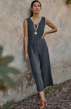Pure Jill Pleated Knit Jumpsuit