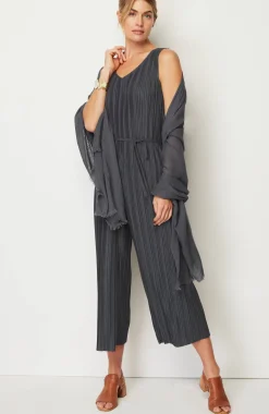 Pure Jill Pleated Knit Jumpsuit