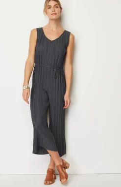 Pure Jill Pleated Knit Jumpsuit