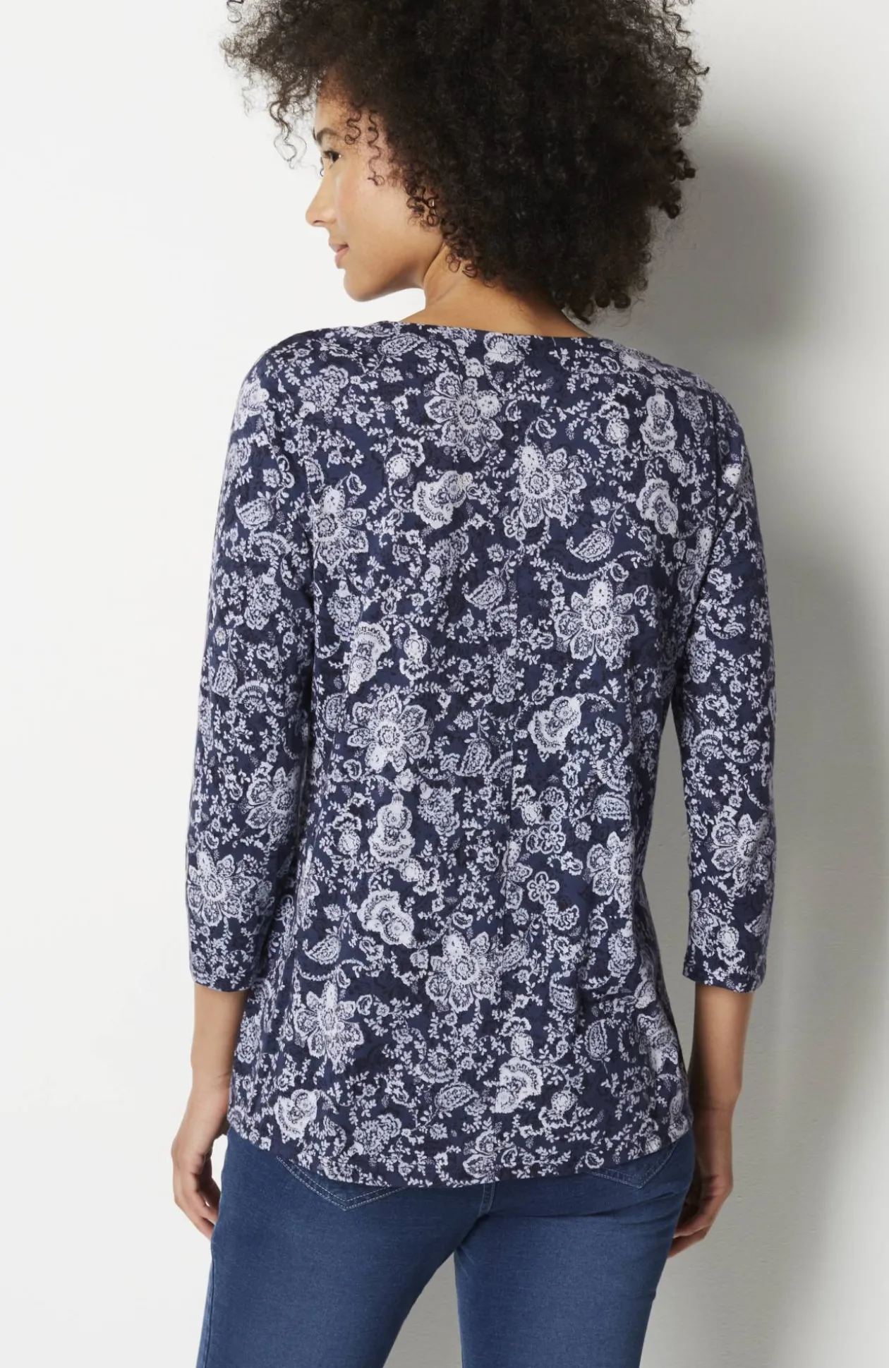 Pure Jill Printed V-Neck Tee
