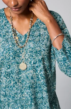 Pure Jill Printed V-Neck Tee