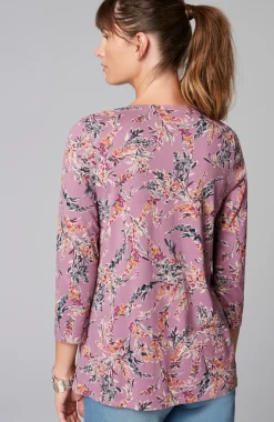 Pure Jill Printed V-Neck Tee