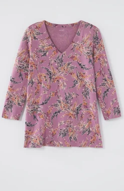 Pure Jill Printed V-Neck Tee