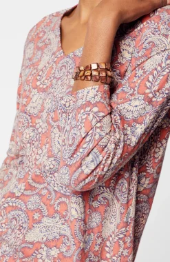 Pure Jill Printed V-Neck Tee