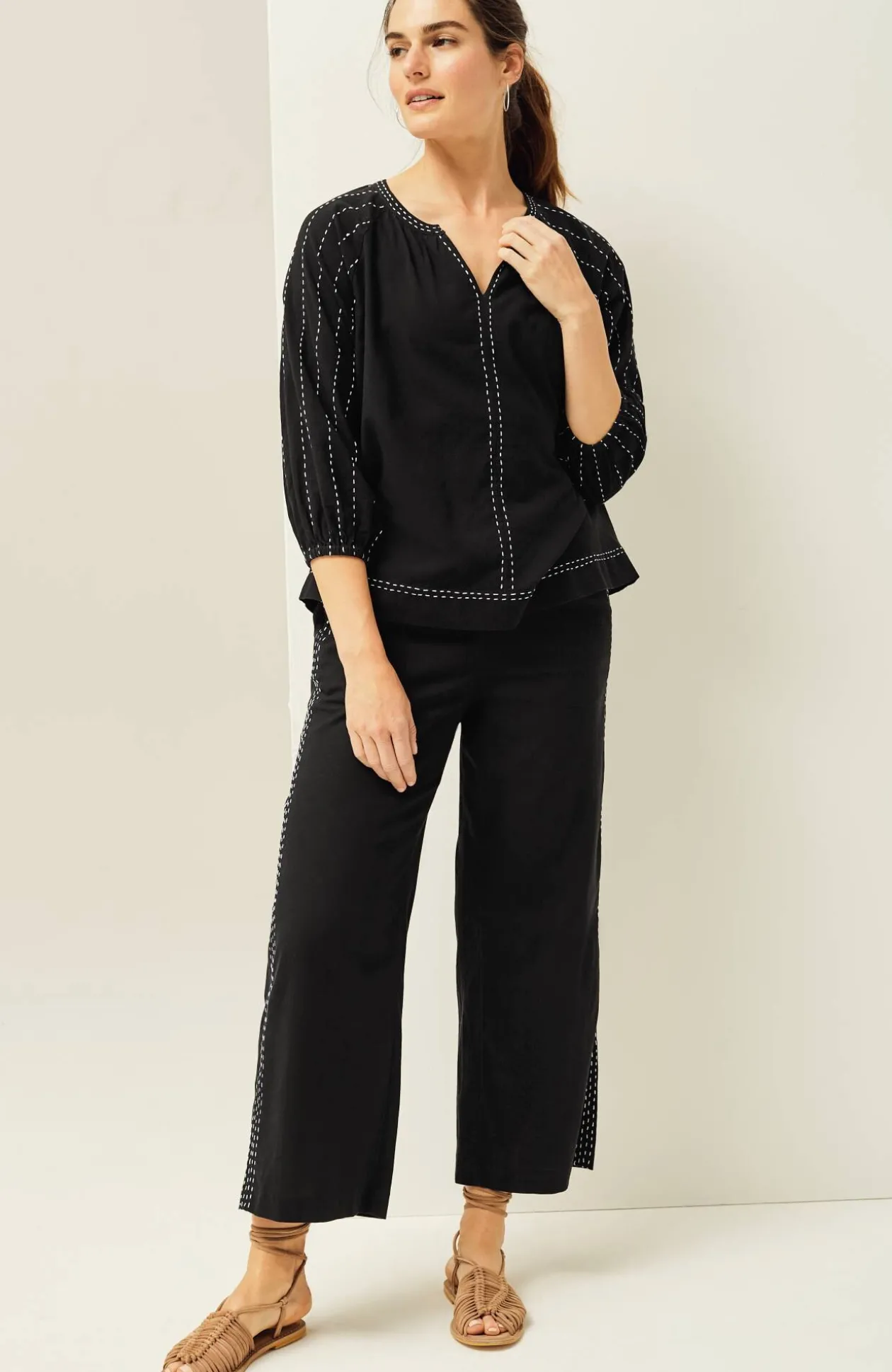 Pure Jill Relaxed Cropped Pants