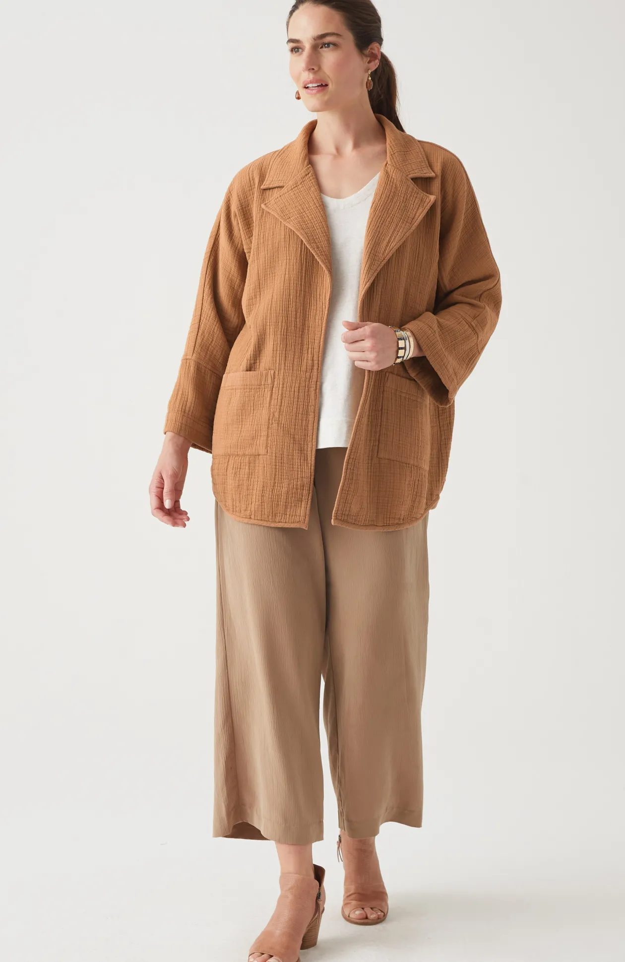 Pure Jill Relaxed Gauze Blazer