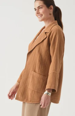 Pure Jill Relaxed Gauze Blazer