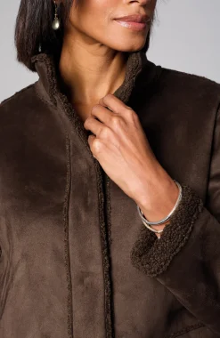 Pure Jill Reversible Long Teddy Coat