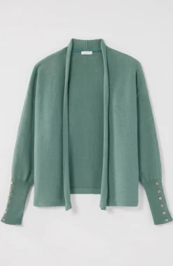 Pure Jill Ribbed Button-Cuffed Cardi