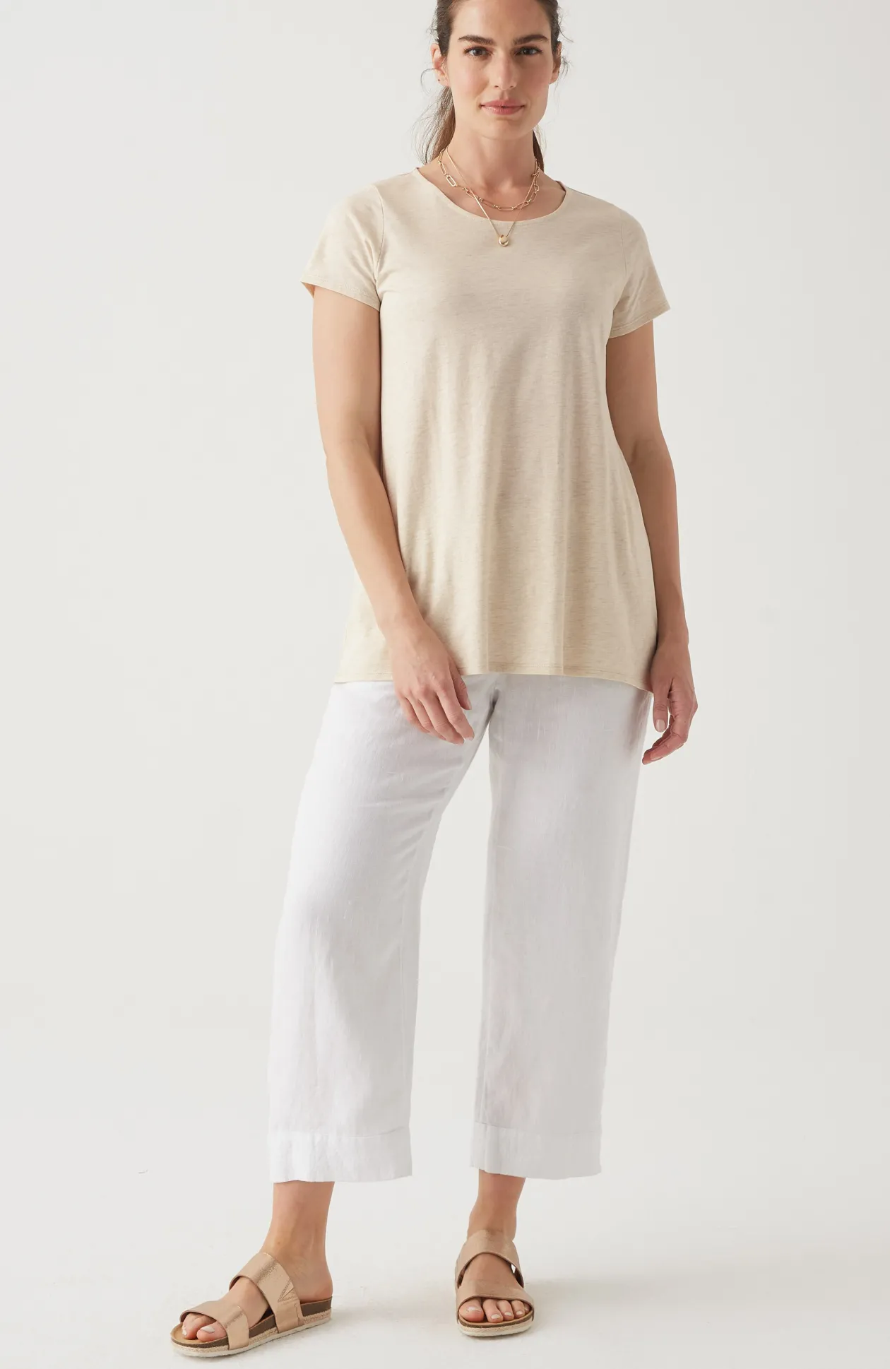 Pure Jill Scoop-Neck Elliptical Tee