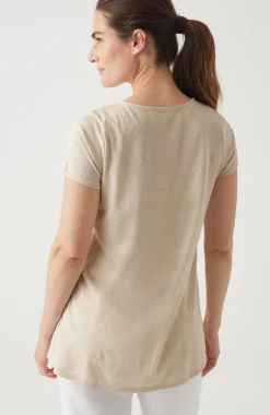 Pure Jill Scoop-Neck Elliptical Tee