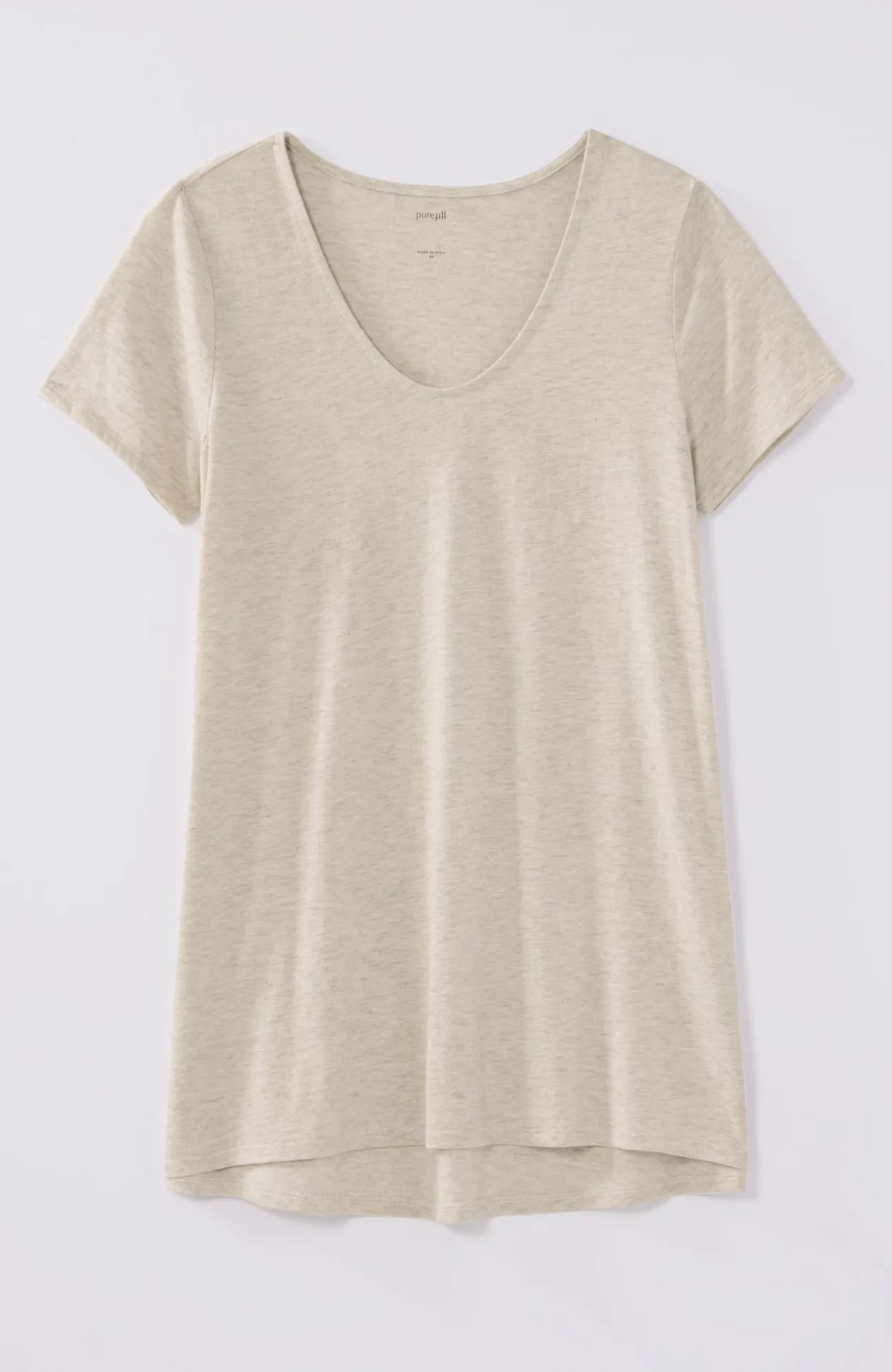 Pure Jill Scoop-Neck Elliptical Tee