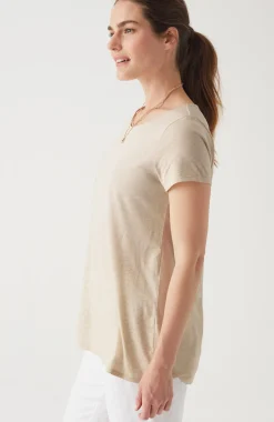 Pure Jill Scoop-Neck Elliptical Tee