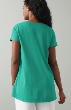 Pure Jill Scoop-Neck Elliptical Tee
