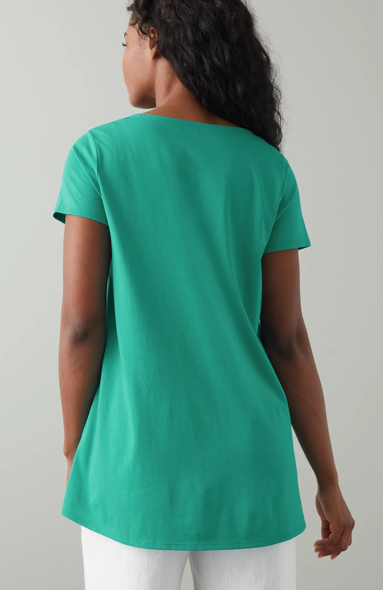 Pure Jill Scoop-Neck Elliptical Tee